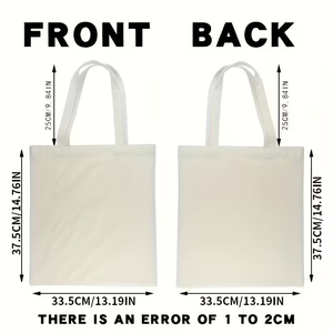 Personalized Design Heavy-Duty Eco-Friendly Washable <b>Canvas</b> Tote <b>Bags</b>-Large Capacity (15.74x13.77 Inches) Zipper/<b>Drawstring</b> - Product Image 3