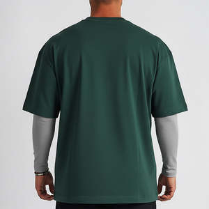 Camisetas de Hombre con Cuello Redondo y Estampado DTF Personalizado, Estilo 2026, 100% Algodón, Hombros Caídos, Transpirables, Corte Holgado, Estilo Hip Hop - Product Image 3