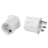 Adaptateur de prise universelle UK en ABS blanc pour voyage, type G