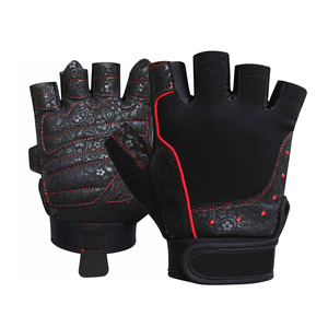 Guantes Deportivos de Medio Dedo de Cuero Duradero al por Mayor con Correa Ajustable para Levantamiento de Pesas, Deportes y Uso al Aire Libre - Unisex - Product Image 1