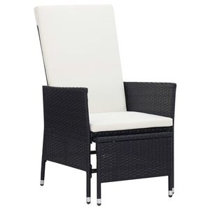 Grande Set di Mobili da Giardino in Polyrattan Nero e Bianco Crema - Product Image 2