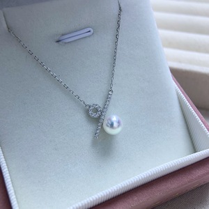 6.5-7mm Round Flawless Aurora Natural Freshwater Pearl <b>Pendant</b> S925 Silver Percentage Elegant <b>Light</b> <b>Bulb</b> Charm - Product Image 3