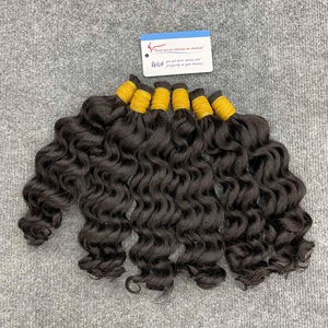 Extensiones de cabello vietnamitas premium al por mayor, rizadas al vapor, color natural, alta calidad, listas para enviar, en stock ahora. - Product Image 1