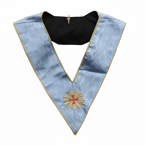 Collar de Maestro Templario de la Cruz Rectificada del Rito Escocés RSR, Bordado a Máquina en Lona, Tamaño Personalizado - Product Image 3