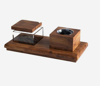 Brûleur à Bakhoor Arabe Artisanal Haut de Gamme, Support d'Encens Décoratif, Cadeau Islamique Aïd Ramadan, Bois de Santal Anis Étoilé