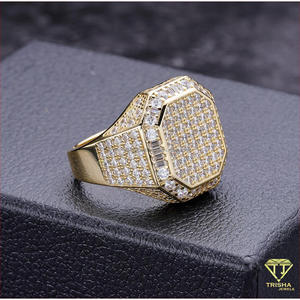 Luxury 925 Silver Lab Grown Diamond Bold <b>Men</b>’s <b>Signet</b> <b>Ring</b> For Wholesale Jewelry Resellers - Product Image 4