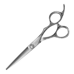 Juego de tijeras de peluquero en punta plana de acero inoxidable, Kit de tijeras de adelgazamiento para peluquería y corte de pelo - Product Image 1