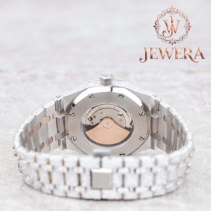 Luxury Stainless Steel Hip Hop Moissanite Diamond Watch Sparkling Stones Mechanical Movement for Daily Wear Fashion Accessories - Product Image 5