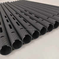 Service personnalisé Oem pour tube en fibre de carbone de 33mm 80mm de large, tube de tuyau carré en fibre de carbone à haute résistance avec poutres en V/H