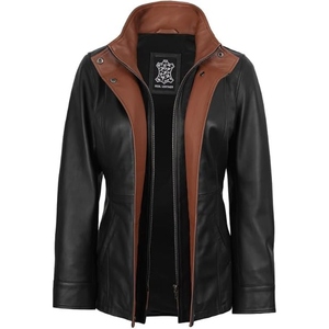 Manteau long élégant en cuir véritable pour femme – Qualité supérieure, coupe classique, idéal pour l'hiver – Options personnalisables - Product Image 1