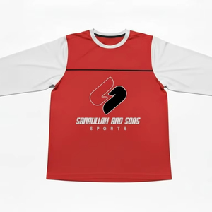 T-shirt homme manches longues, t-shirt de sport à séchage rapide, vêtements de fitness pour la gym, vente en gros - Product Image 1