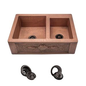 Fregadero de Cocina de Cobre Tradicional, Diseño Artesanal, Apto para Uso Residencial, Hostelería y Aplicaciones Culinarias - Product Image 2