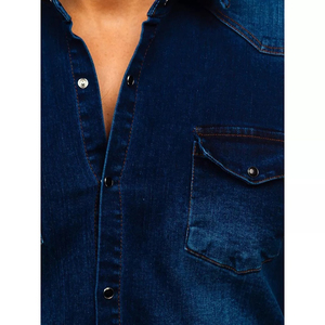 เสื้อยีนส์สำหรับผู้ชายระบายอากาศได้ดีดีไซน์โลโก้ตามสั่ง - Product Image 2
