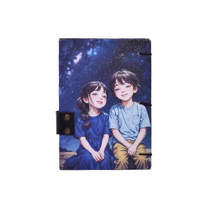 Luxury A5 Cartoon Couple Design Notebook with <b>Lock</b> 200 Pages Handmade Paper Diary Hard Cover Creative Gift Eco Friendly Journal - Product Image 2