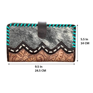 Nuevo bolso de mano personalizado de estilo occidental para mujer, con detalles florales de cuero genuino y costura a mano - Product Image 2