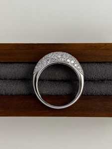 Moissanite Round Cut Statement <b>Dome</b> Cocktail <b>Ring</b> For Women's original 925 Silver For Wedding Surprise Gift For Lovers - Product Image 2