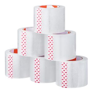 6 Rotoli di Nastro Adesivo Trasparente Resistente da 1,88 Pollici x 25 Iarde, Spessore 2,7 Mil, con Anima da 1,5 Pollici per Dispenser - Product Image 4