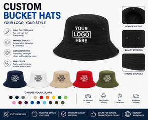 Sombreros de Pescador Personalizados de Lino y Algodón, con Bordado, Pedrería, Logotipo Impreso, Unisex, Protección Solar para Eventos al Aire Libre - Product Image 1