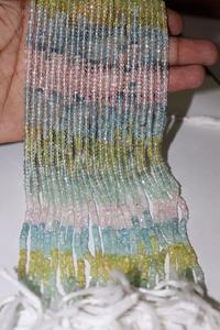 Cuentas Redondas Facetadas de Aguamarina Azul Natural de Primera Calidad, Multicolores, de 4 mm para la Fabricación de Joyas - Product Image 5