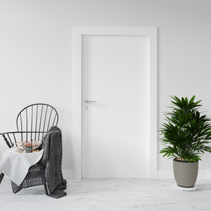 Porte d'entrée minimaliste en composite bois-plastique (WPC) stable de 40 mm d'épaisseur, insonorisée, étanche, anti-poussière et anti-moisissure pour salle de bain et hôtel - Product Image 5