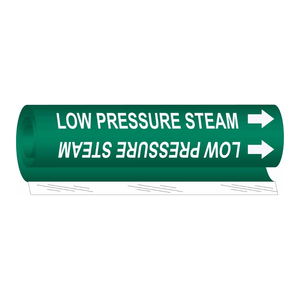 Marqueur de tuyauterie à vapeur basse pression flexible Brady, résistant à la chaleur et aux produits chimiques, pour la tuyauterie industrielle - Product Image 1