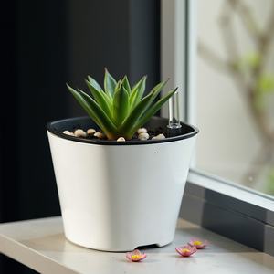 Jardinière auto-arrosante en plastique PP 2025 Hot Deal avec indicateur de niveau d'eau pour la décoration de table - Product Image 1