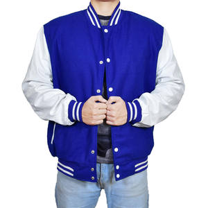 Veste universitaire légère de baseball pour homme, style streetwear, prix abordable, nouvelle veste bomber en cuir véritable élégante - Product Image 4