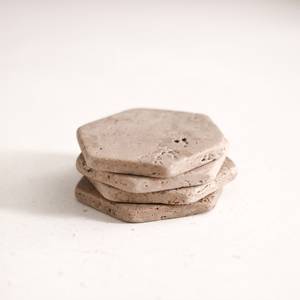 Posavasos hexagonales de mármol travertino, elegante decoración para mesa de comedor, juego de 6 de piedra natural - Product Image 2