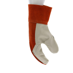 Gants de soudage TIG courts en cuir de chèvre renforcé, résistants aux flammes et à l'abrasion, pour la sécurité industrielle et le barbecue - Product Image 2