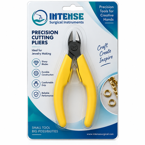 Pince coupante de précision professionnelle pour la fabrication de bijoux, coupe-fil en acier inoxydable, manche jaune, outil de perlage DIY intensif - Product Image 6