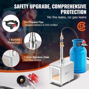 Fucina Portatile a Propano a 1 Bruciatore per Forgiatura di Coltelli e Lame, Attrezzatura per Fabbri, Grande Capacità, Macchinario per Forgiatura Metalli - Product Image 4