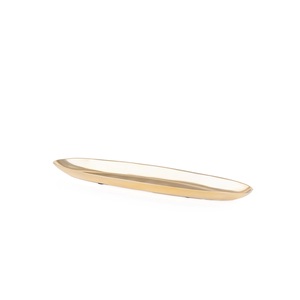 Home Office Use Aluminium Metal Gold Plated Oval Shape Serving <b>Tray</b> <b>Tea</b> & Coffee Serving <b>Tray</b> At Affordable Price - Product Image 2