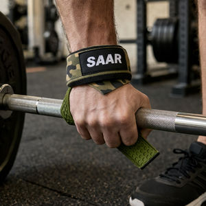 Correas de Levantamiento Profesionales SAAR INDUSTRIES con Agarre de Silicona Antideslizante en Forma de Panal de Abeja, Correas de Alta Resistencia - Product Image 6