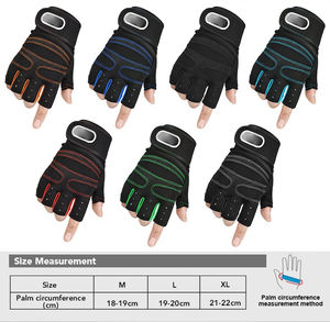 Guantes de Ciclismo para Entrenamiento, Antideslizantes, Medios Dedos, Unisex, de Cuero Ecológico, Ligeros, para Gimnasio y Levantamiento de Pesas - Product Image 4