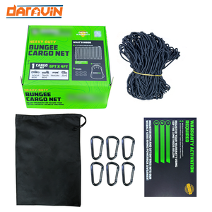 Filet de chargement pour benne de pick-up (s'étend de 4'x6' à 8'x12') - 12 mousquetons métalliques, filet élastique avec crochets de fixation - Product Image 2