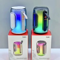 Altavoz Inalámbrico Portátil PLUSE8, Caja de Sonido Portátil para Exteriores con Luz RGB, Reproductor de Música para Fiestas con Tarjeta TF y Radio FM, Venta al Por Mayor