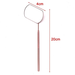 Espejo de Inspección de Pestañas Ajustable de Acero Inoxidable, Montado en Pared, Chapado en Oro, Personalizable, No Plegable, para una Sola Pestaña - Product Image 3
