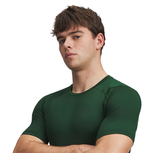 เสื้อรัดรูปแขนสั้นคอปกแบบเรดแลนสำหรับผู้ชาย ยี่ห้อ OEMs Maker รุ่น Men Plain Rush Guard แห้งเร็ว ระบายอากาศได้ดี เหมาะสำหรับวิ่ง - Product Image 3