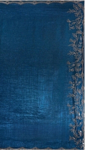 Sari en mousseline de soie orné de motifs de style Bollywood - Product Image 4