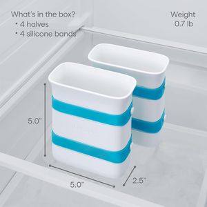 Contenedor para Preparación de Comidas FreezeUp de 2 Tazas, Paquete de 2, para Congelar y Almacenar Sobras y Sopas - Product Image 4