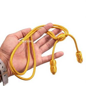 Customized Metallic Thread Ceremonial Hat Cords with Custom Logo & Color QUICK WAY INDUSTRIES Made in Pakistan - Product Image 2