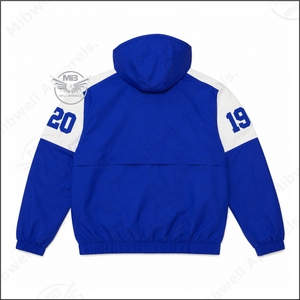 เสื้อแจ็คเก็ตกันลมมีฮู้ดสำหรับผู้หญิง Zeta Phi Beta สีน้ำเงินขาว ผ้าโพลีเอสเตอร์ 100% แขนยาว ซิปแบบรูดขึ้น ดีไซน์ไม่บุซับใน เหมาะสำหรับใส่ในฤดูหนาว - Product Image 2