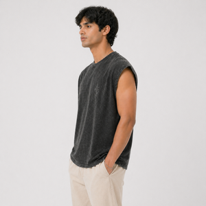 Débardeur Homme en Polyester et Coton 100% (180g) Personnalisable avec Logo – Sportif, Musculation, Fitness, Gym – Respirant, Écologique, Séchage Rapide – Vente en Gros - Product Image 2