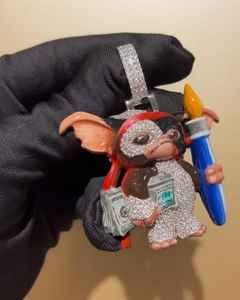 Colgante de Lujo de Personaje de Dibujos Animados 3D con Incrustaciones de Moissanita VVS, Bañado en Oro de 18K y Esmalte sobre Plata de Ley 925, Joyería Hip Hop - Product Image 4