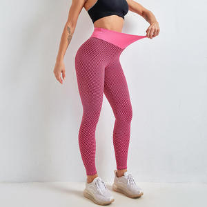Leggings de Yoga de Cintura Alta para Mujer, Diseño a Cuadros Simple, Transpirables, Ecológicos, con Efecto Levanta Glúteos, para Gimnasio y Fitness - Product Image 4