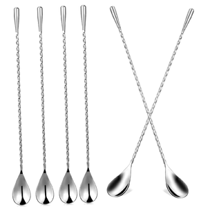 Cuillère à cocktail en acier inoxydable, écologique, de qualité alimentaire, pour shaker à cocktail - Product Image 3