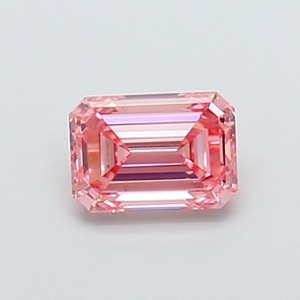 Diamant rose vif fantaisie taille émeraude de 0,99 carat, cultivé en laboratoire CVD, clarté VS1, polissage excellent, pierre précieuse non montée pour la création de bijoux - Product Image 6