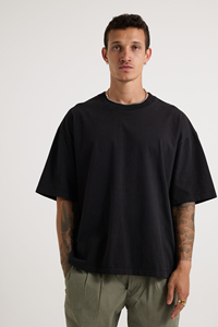 Fashion Men's T-Shirts Oversized Loose Cotton Tee Short Sleeve <b>Round</b> Neck Soft Breathable Comfortable and Summer Street Style - Product Image 5