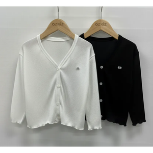 Chaqueta Delgada de Moda Coreana OZKIZ para Niñas de 2 a 6 Años, Tejido de Punto, Verano, Venta al Por Mayor - Product Image 1