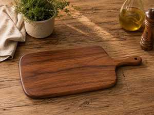 Planche à découper rectangulaire durable en acacia naturel pour la cuisine, la préparation des aliments, la découpe des légumes, la préparation des repas, le service - Product Image 5